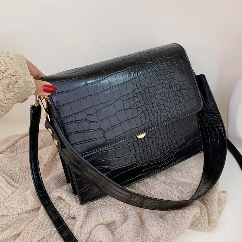 Crocodile Stone Crossbody Bag