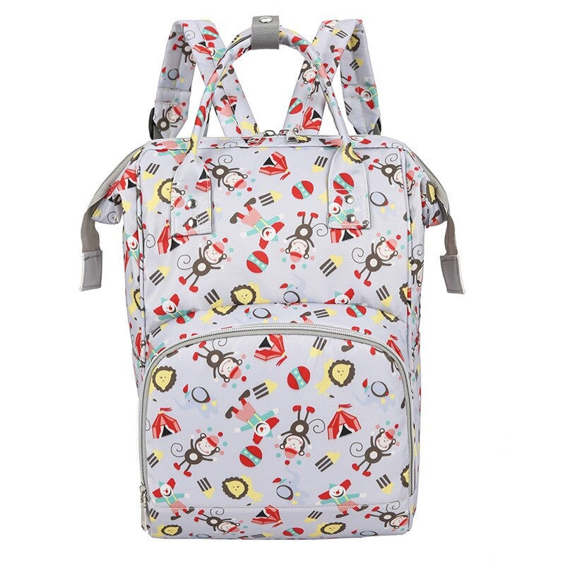 Cartoon Print Large Capacity Baby Care Diaper Backpack