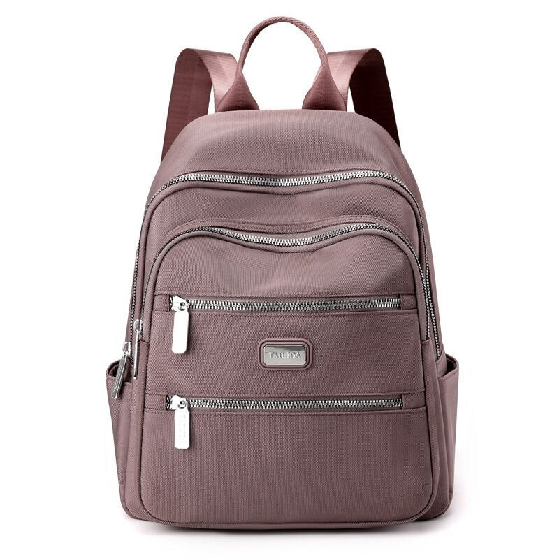 Solid Color Nylon Casual Backpack For Women