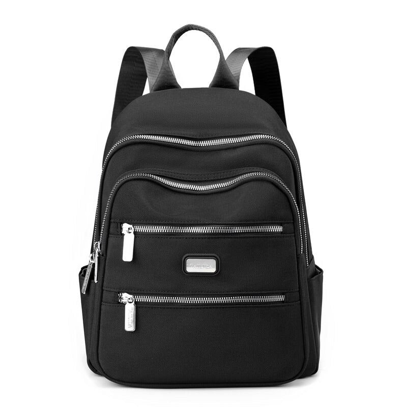 Solid Color Nylon Casual Backpack For Women