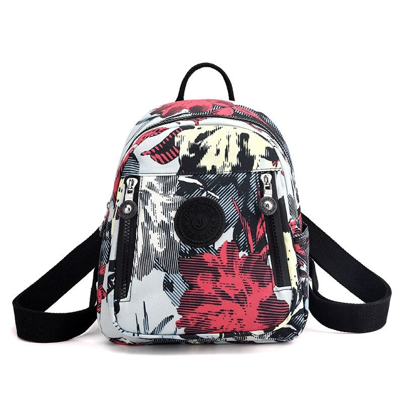 Printed Nylon Small Shoulder Backpack