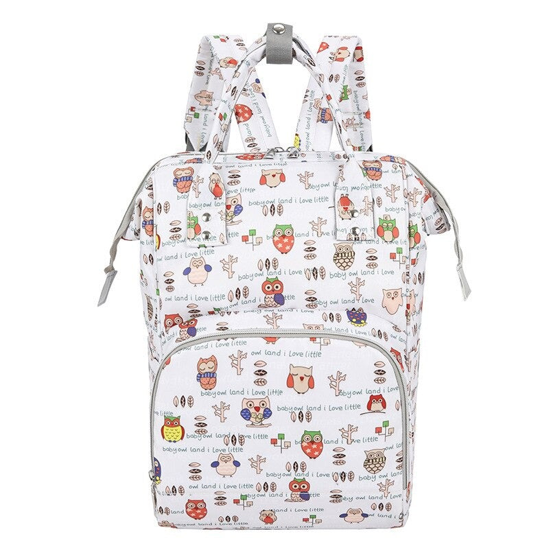 Cartoon Print Large Capacity Baby Care Diaper Backpack