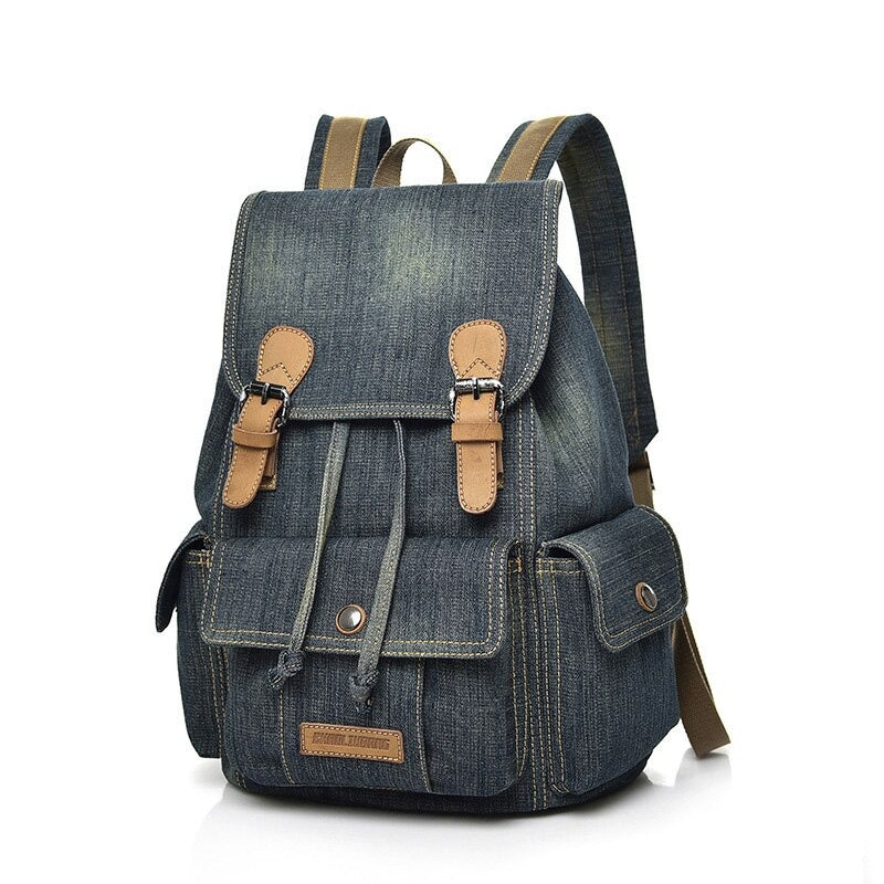 Large Capacity Denim Laptop Backpack