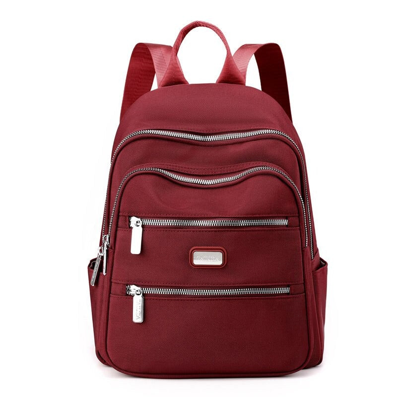Solid Color Nylon Casual Backpack For Women