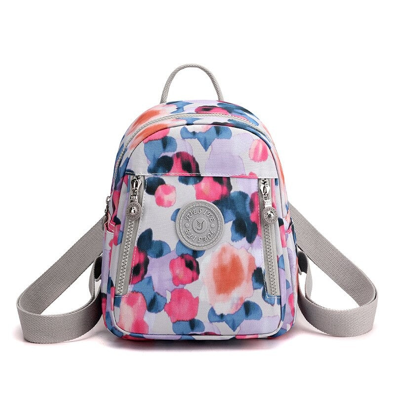 Printed Nylon Small Shoulder Backpack