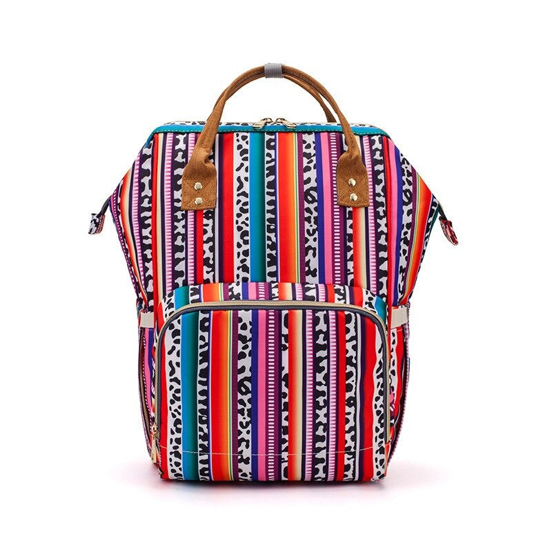 Printed Large Capacity Diaper Backpack