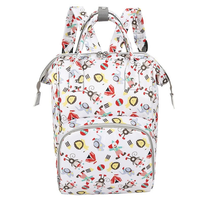 Cartoon Print Large Capacity Baby Care Diaper Backpack