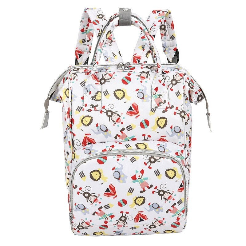 Large Capacity Cartoon Print Mommy Baby Care Diaper Bag