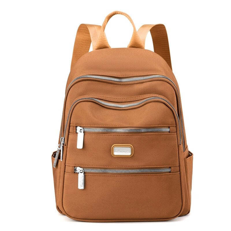 Solid Color Nylon Casual Backpack For Women