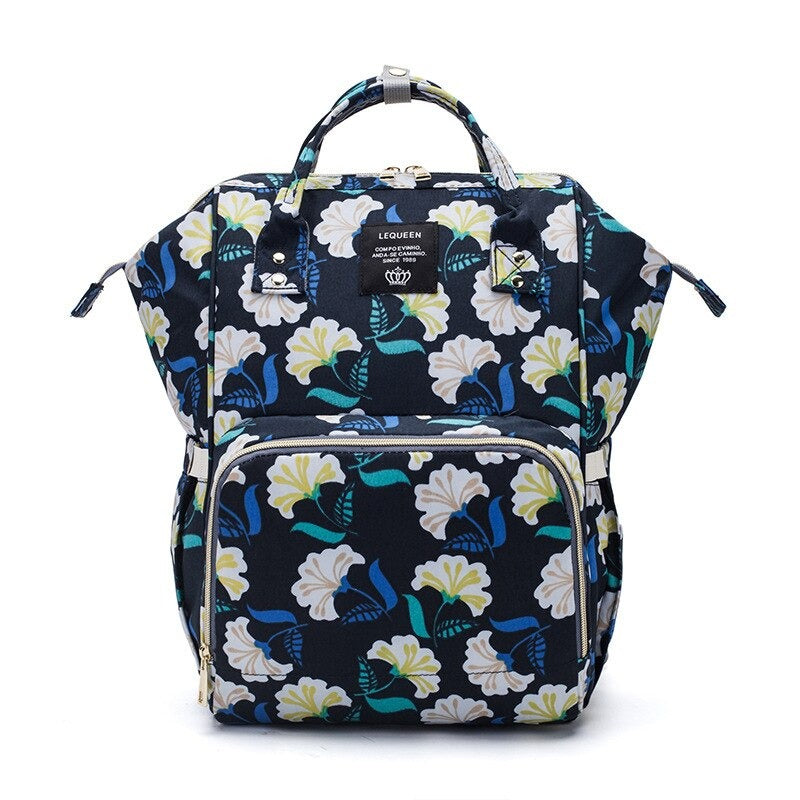 Printed Large Capacity Diaper Backpack