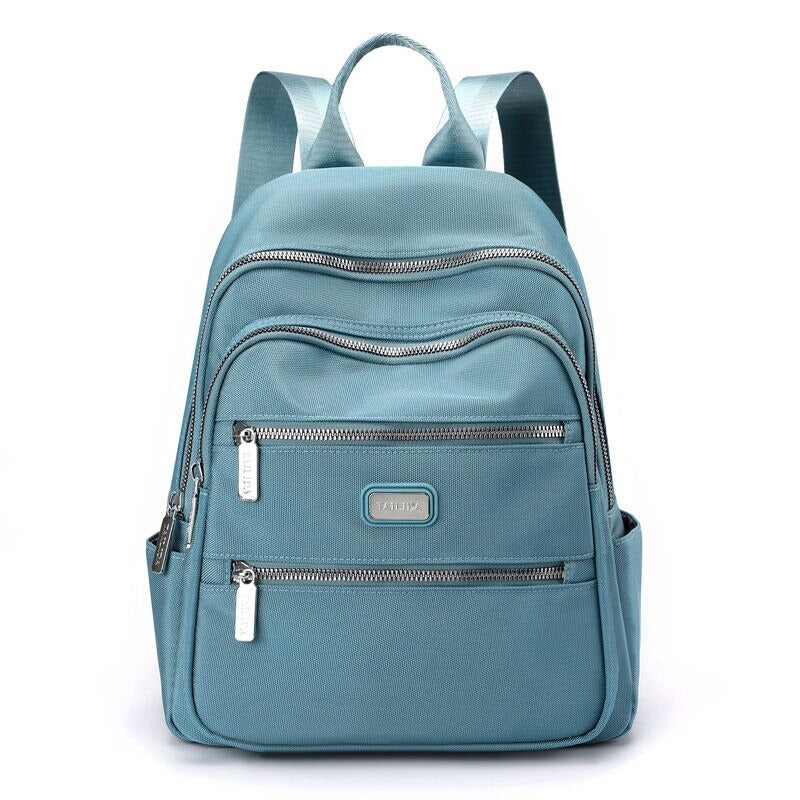 Solid Color Nylon Casual Backpack For Women