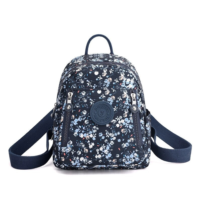 Printed Nylon Small Shoulder Backpack