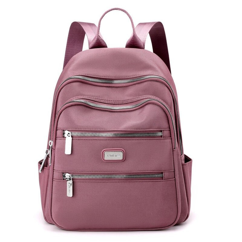 Solid Color Nylon Casual Backpack For Women