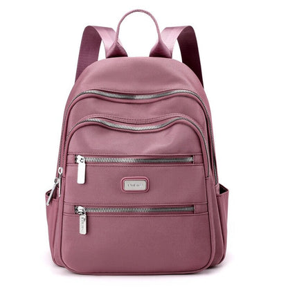 Solid Color Nylon Casual Backpack For Women