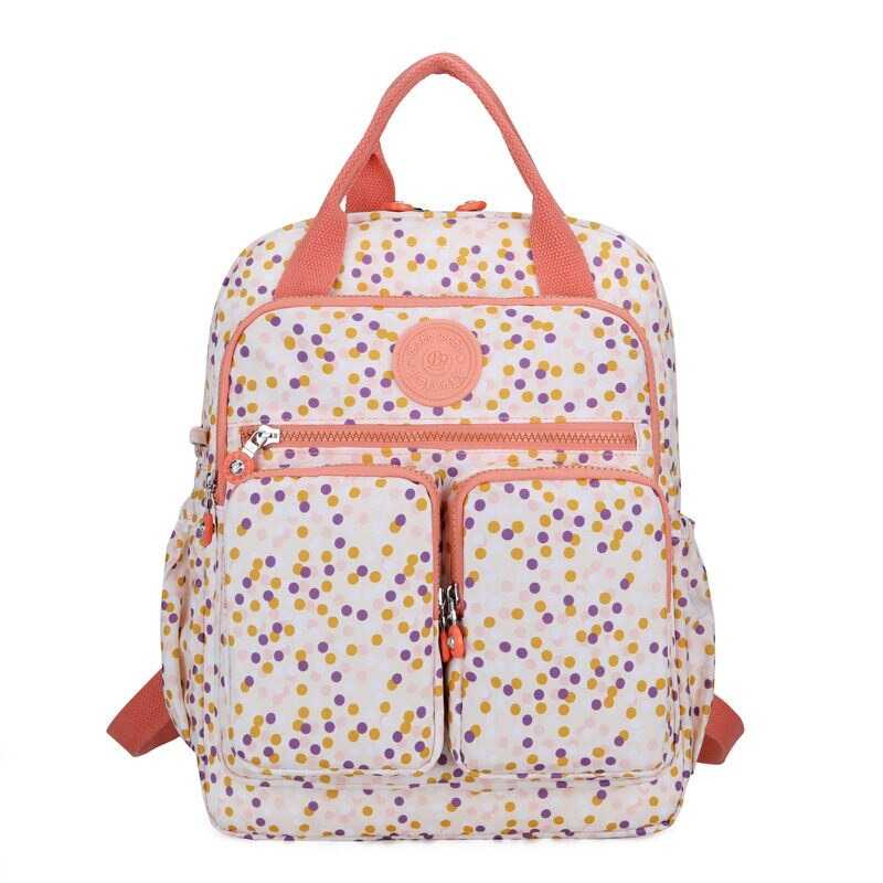 Nylon Floral Print Laptop Backpack For Girls