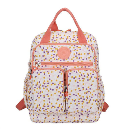 Nylon Floral Print Laptop Backpack For Girls