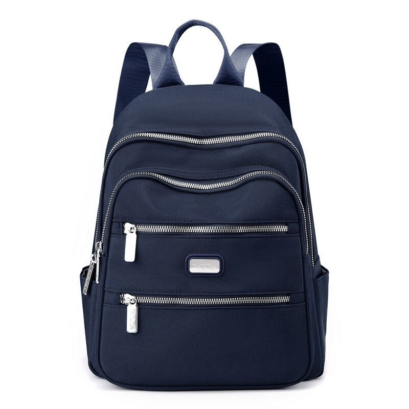 Solid Color Nylon Casual Backpack For Women