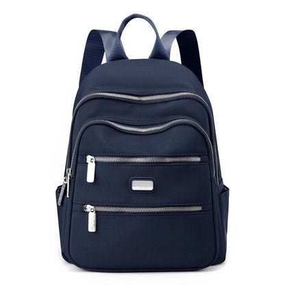 Solid Color Nylon Casual Backpack For Women