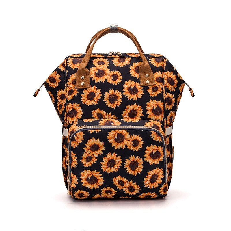 Printed Large Capacity Diaper Backpack