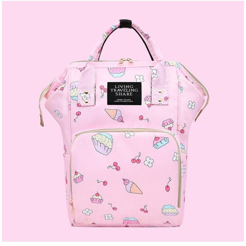 Nylon Female Mommy Baby Backpack