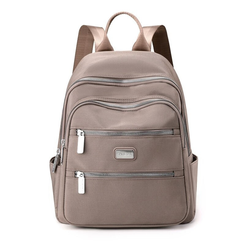 Solid Color Nylon Casual Backpack For Women