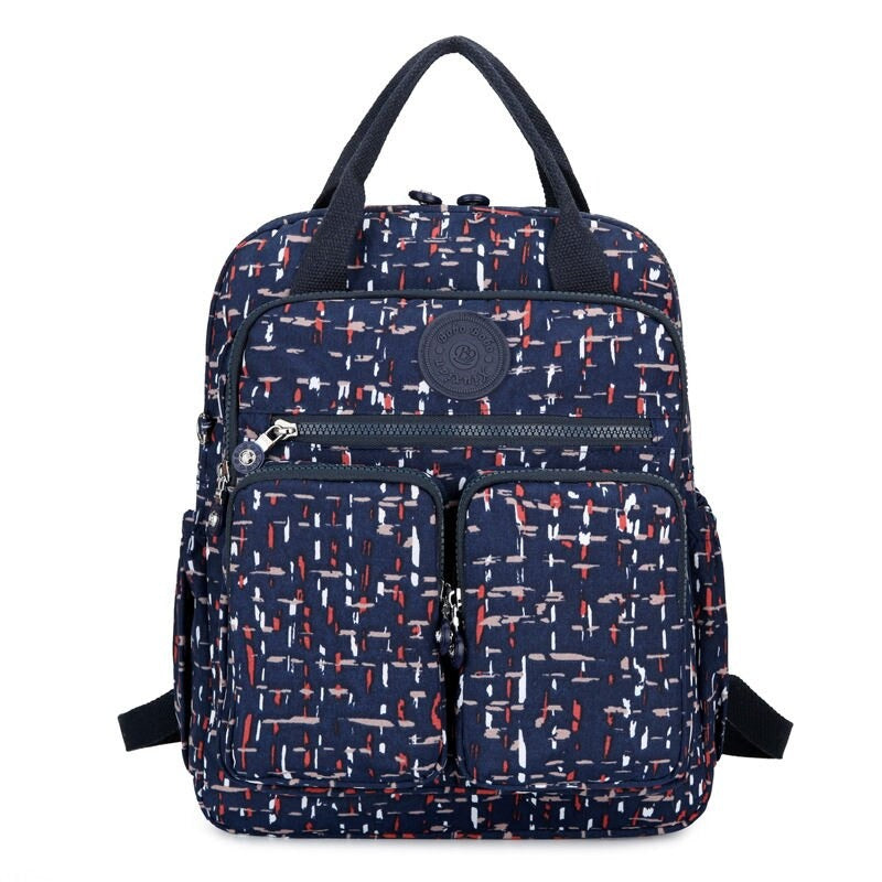 Nylon Floral Print Laptop Backpack For Girls