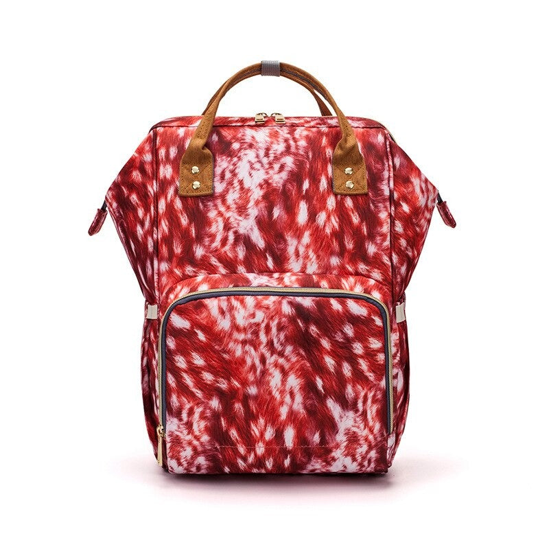 Printed Large Capacity Diaper Backpack