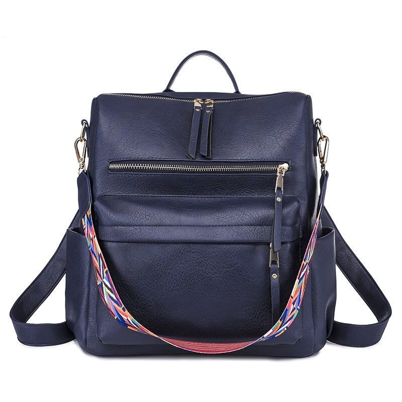 PU Leather Large Capacity Women Backpacks