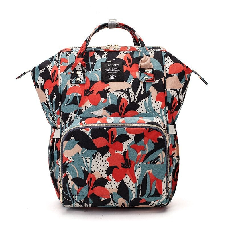 Printed Large Capacity Diaper Backpack