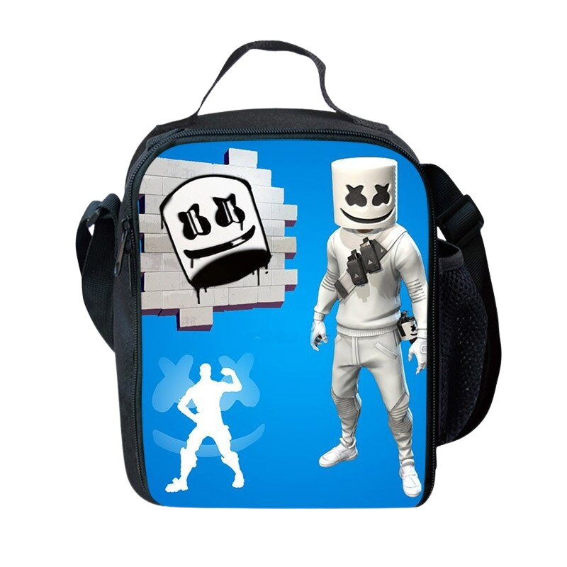 Marshmello Print Insulated Lunch Bag