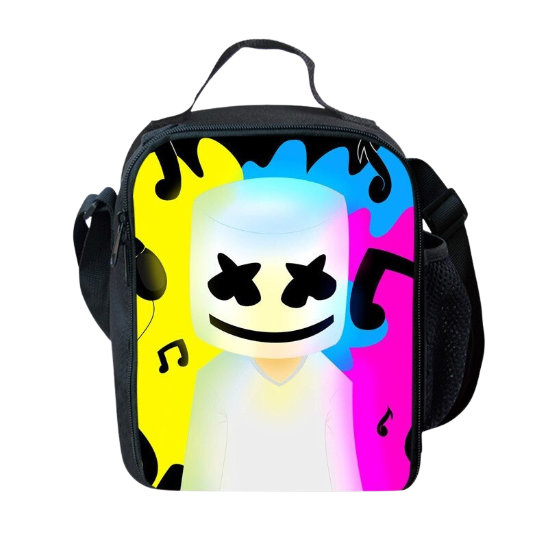 Marshmello Print Insulated Lunch Bag