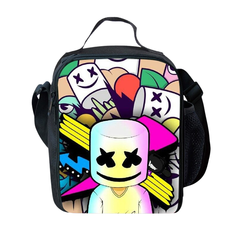 Marshmello Print Insulated Lunch Bag