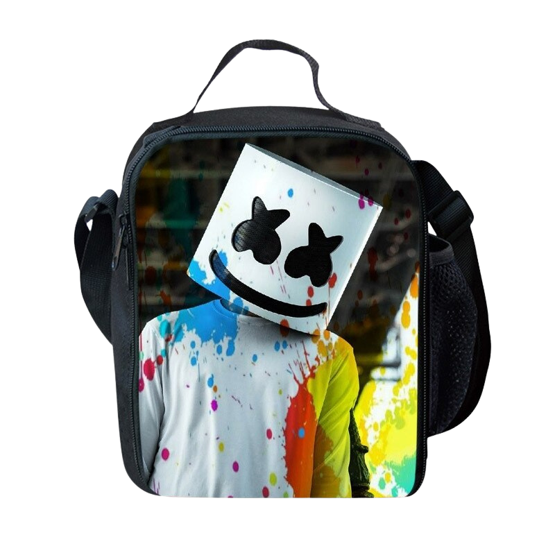 Marshmello Print Insulated Lunch Bag