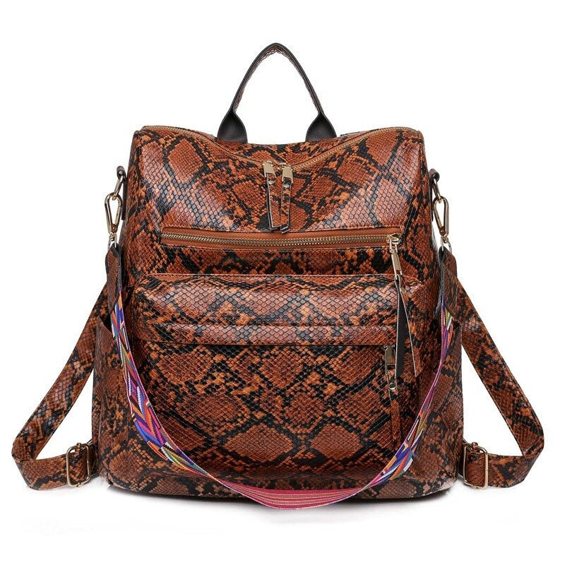 PU Leather Large Capacity Women Backpacks