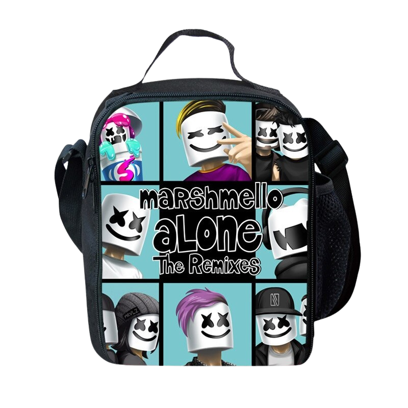 Marshmello Print Insulated Lunch Bag