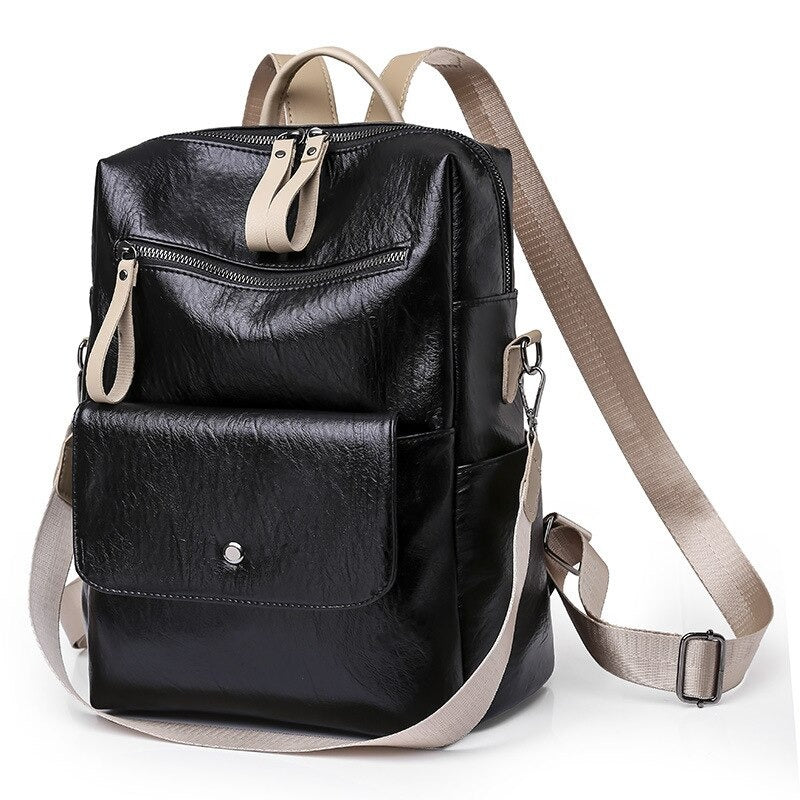 PU Leather Female Fashion Backpack