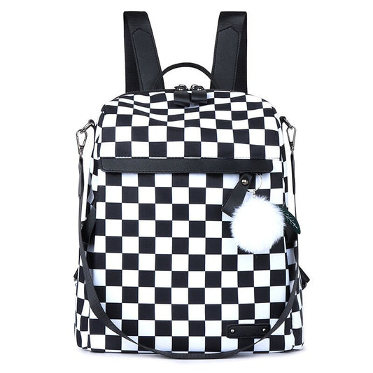 Oxford Plaid Waterproof Backpack For Girls