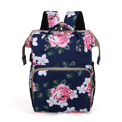 Flower Print Baby Care Backpacks