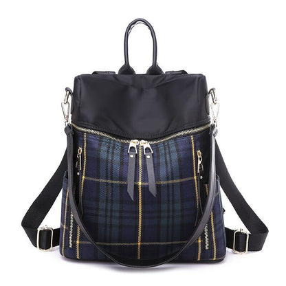 Nylon Plaid Women's Backpacks