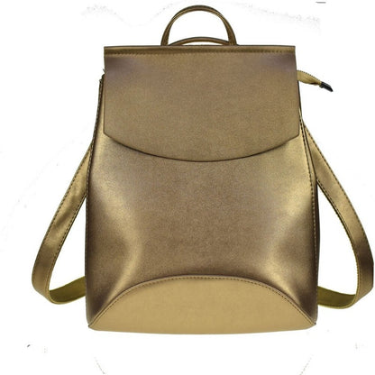 Sleek Youth Leather Backpack