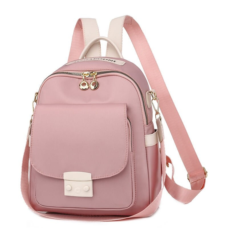 Casual Ladies Buckle Design Backpacks