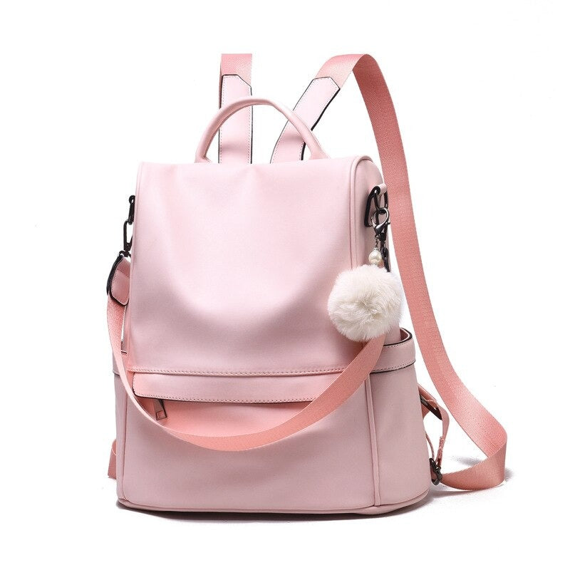 Large Capacity PU Leather Retro Backpack For Women