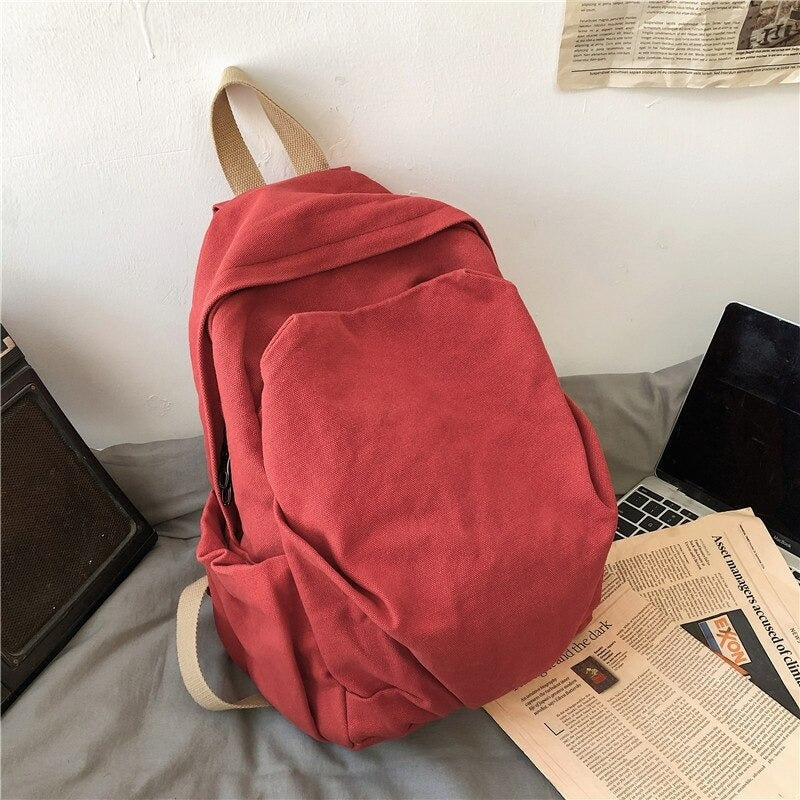 Canvas Casual School Bags For Women