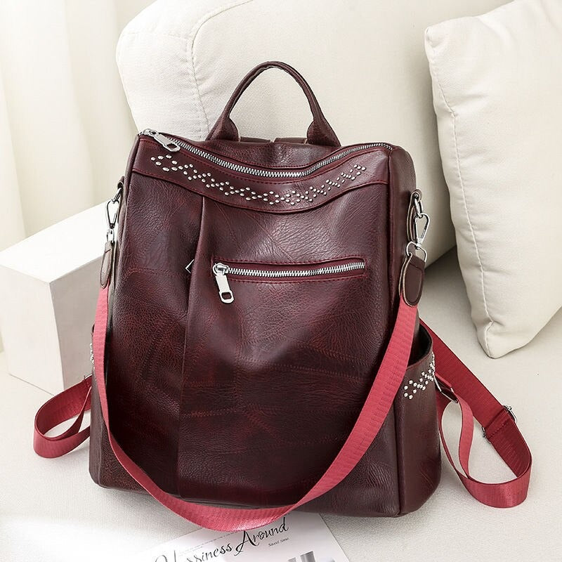 PU Leather Women's Travel Backpack