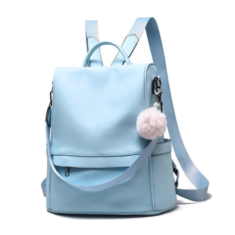 Large Capacity PU Women Leather Backpacks Retro