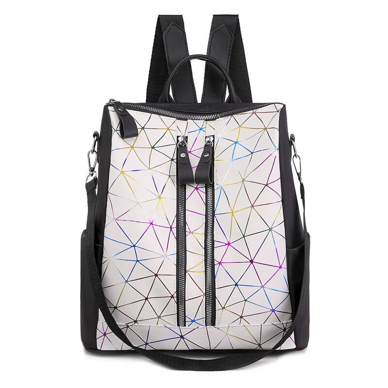 Splicing Anti-Theft Waterproof School Backpacks For Girls