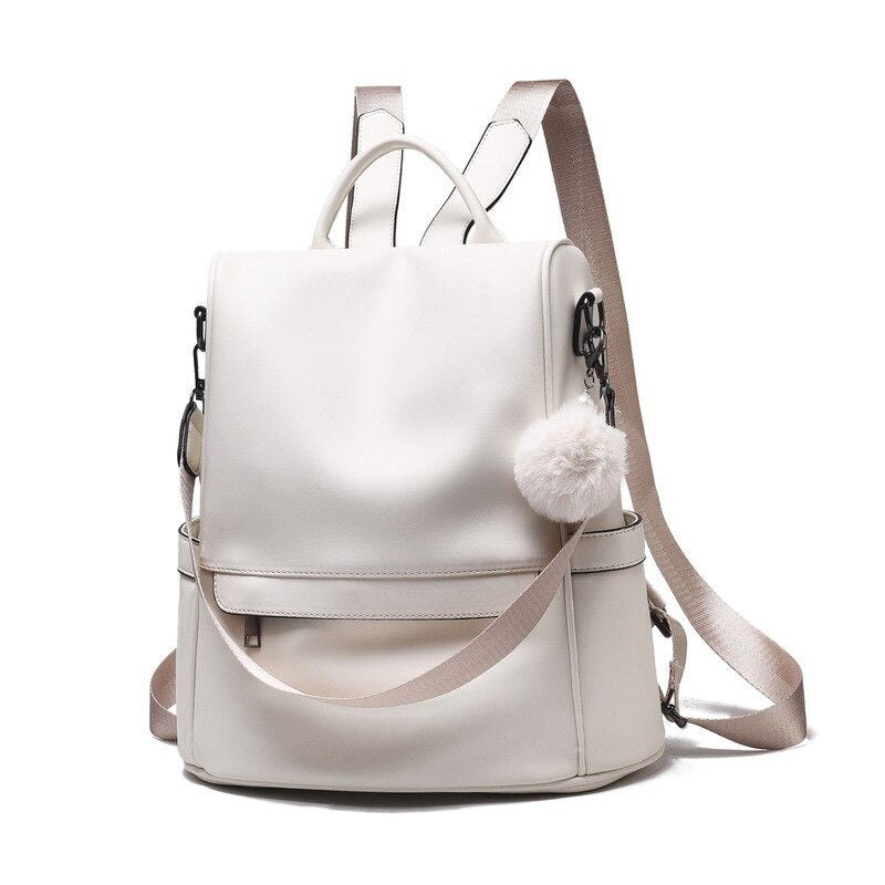Large Capacity PU Leather Retro Backpack For Women