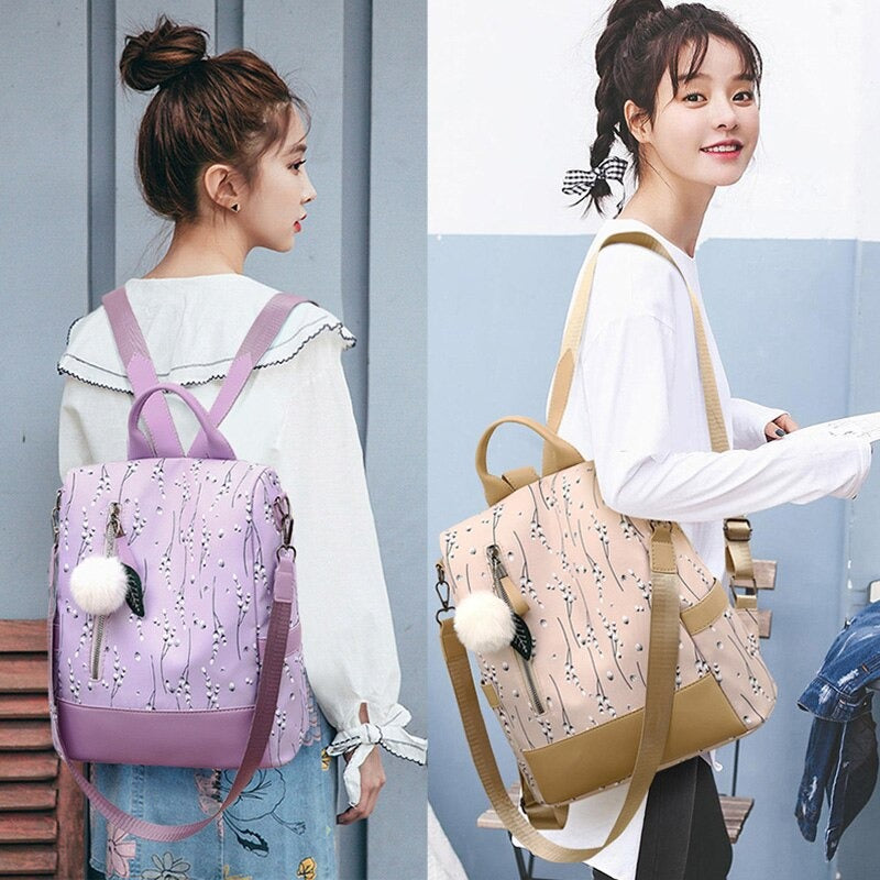 Floral Print School Backpacks For Girls