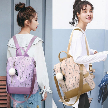 Floral Print School Backpacks For Girls