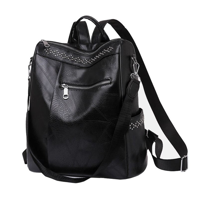 PU Leather Women's Travel Business Backpacks